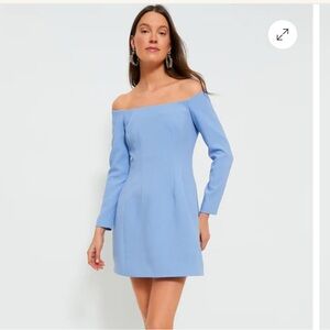 Tuckernuck Blakely Blue Off-Shoulder Dress